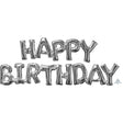 Birthday Foil Balloon Happy Birthday Silver