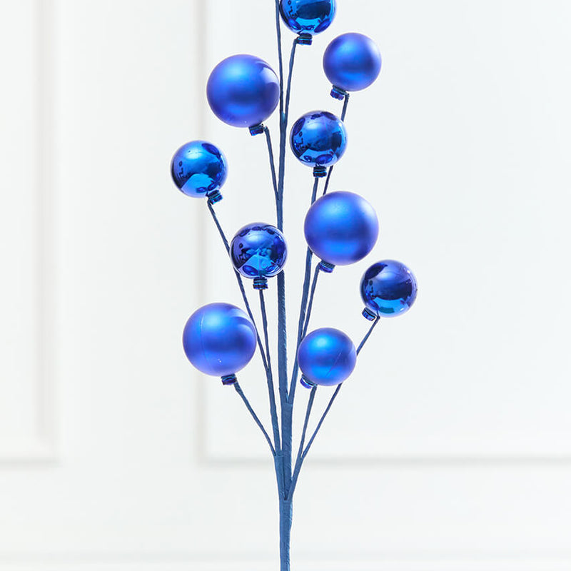 28" Blue Metallic Ball Spray
