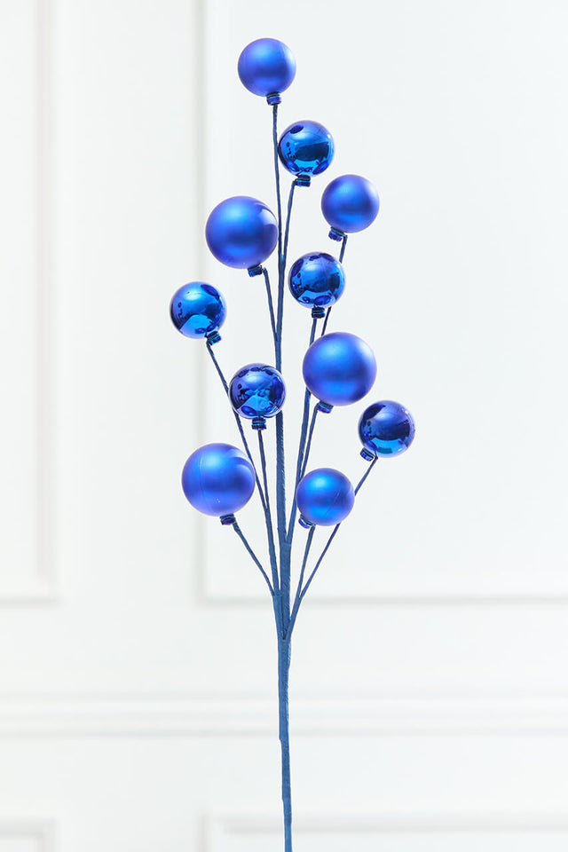 28" Blue Metallic Ball Spray