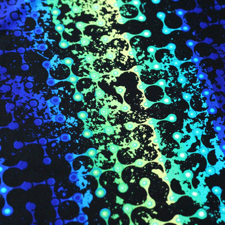 Cyber Dots Nylon Spandex Fabric - Neon Multicolor Dots, 58/60" Width (1 Yard)