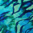 Beach Tiger Nylon Spandex Fabric - Blue Green, Pink, With Or Without Foil, Tiger Animal Print, 58/60" Width (1 Yard)