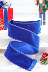 2.5" x 10 Yard Royal Blue Deluxe Velvet Ribbon