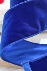 4" x 10 Yard Royal Blue Deluxe Velvet Ribbon