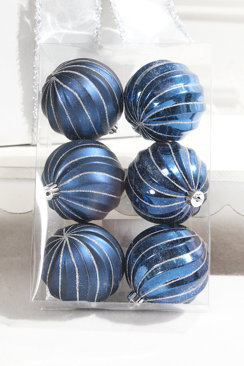 3" Blue Shatterproof Boxed Set of 6