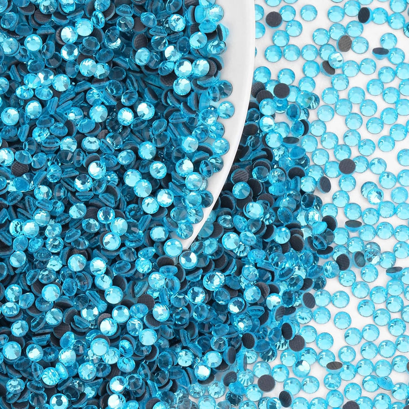 Small Bag Hot Fix Rhinestones Acrylic Fabric - Blue Hot Fix Rhinestones, SS6/2MM To SS30/6MM (1 Bag)
