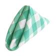 (12 / Pack) White Mint 18″ Checkered Polyester Napkin