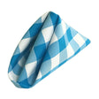 (12 / Pack) White Turquoise 18″ Checkered Polyester Napkin