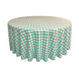 Mint Polyester Checkered Round 120″