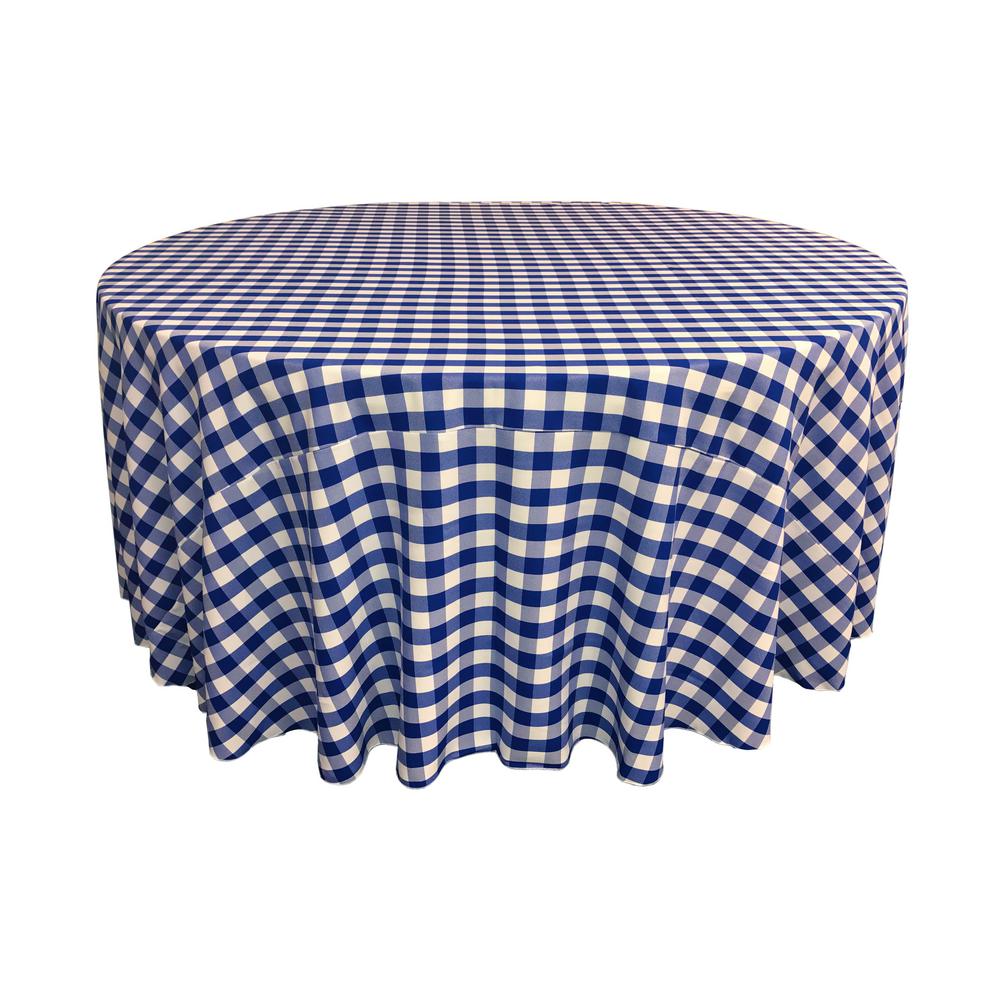 Royal Polyester Checkered Round 108″