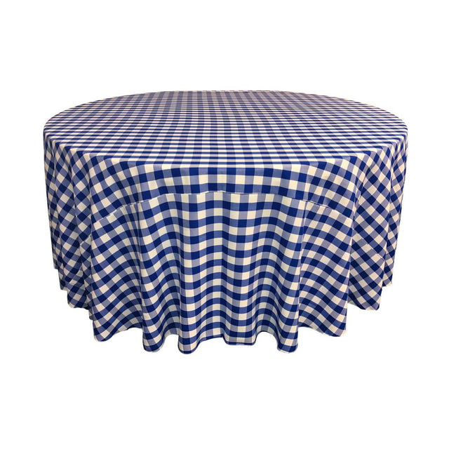 Royal Polyester Checkered Round 108″