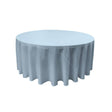 Light Blue 100% Polyester Round Tablecloth 108″