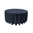 Navy Blue 100% Polyester Round Tablecloth 108″