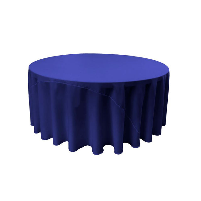 Royal Blue 100% Polyester Round Tablecloth 120″