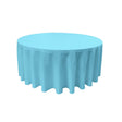 Light Turquoise 100% Polyester Round Tablecloth 132″
