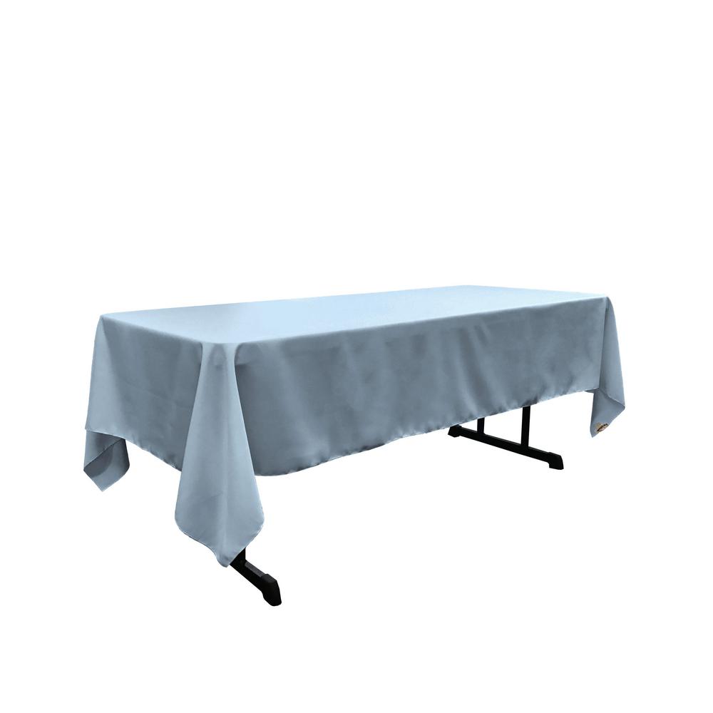 Light Blue 100% Polyester Rectangular Tablecloth 60″ x 108″