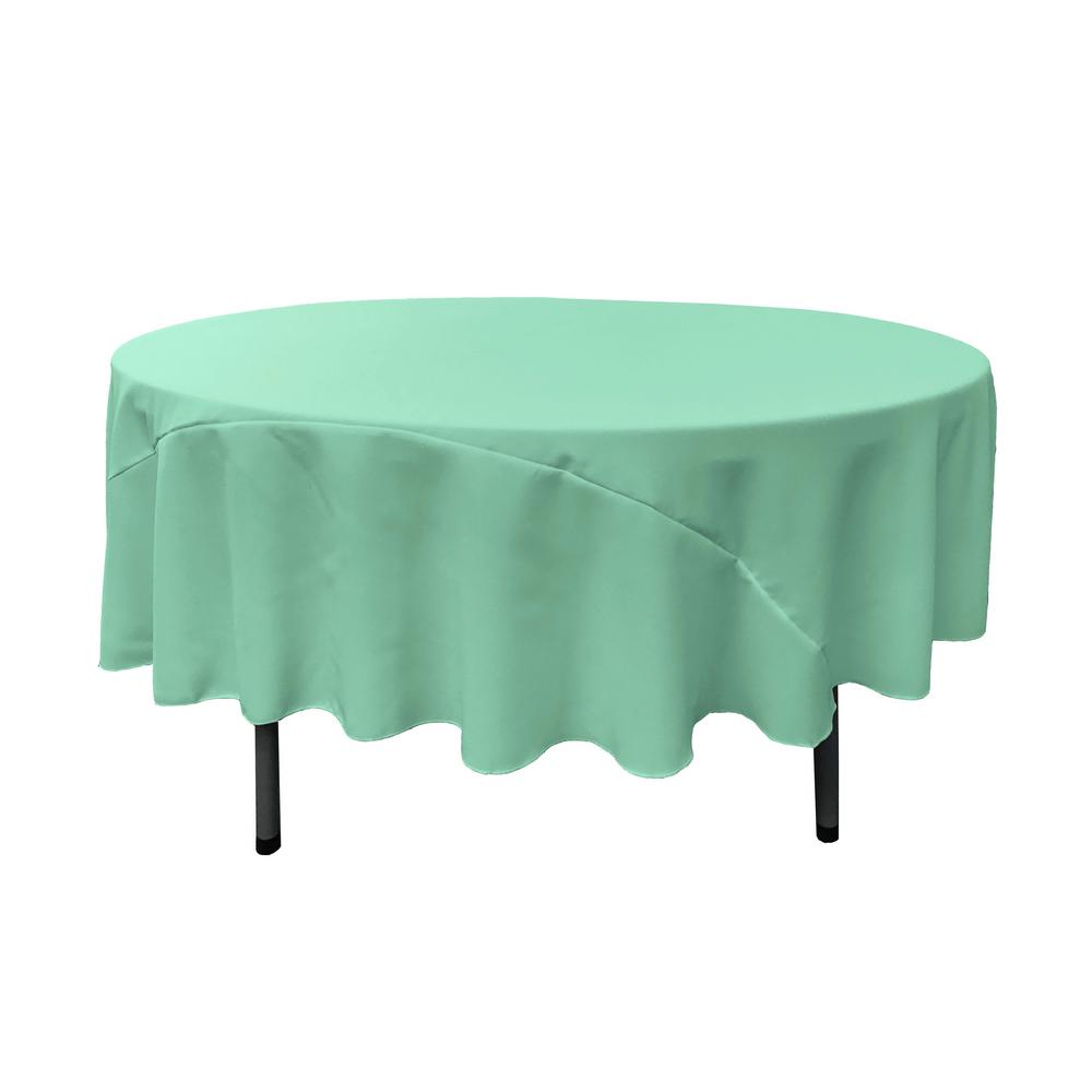 90″ Mint Polyester Round Tablecloth