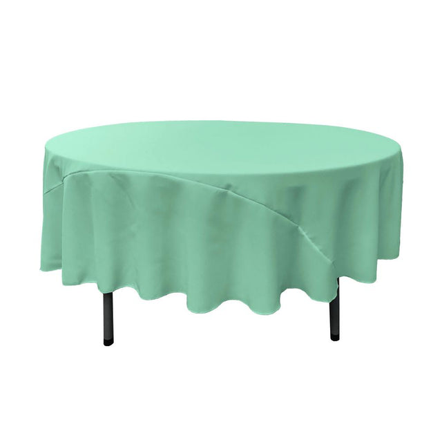 90″ Mint Polyester Round Tablecloth