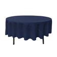 90″ Navy Blue Polyester Round Tablecloth