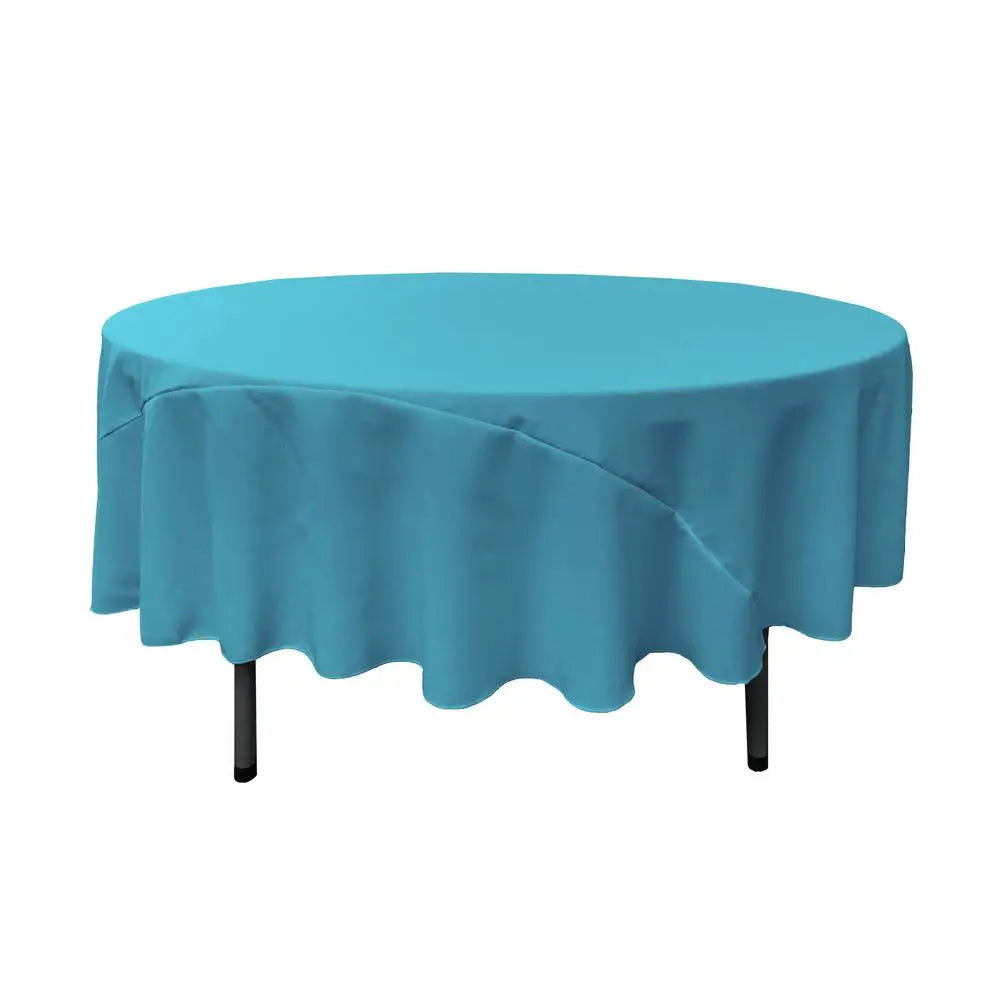 90″ Dark Turquoise Polyester Round Tablecloth