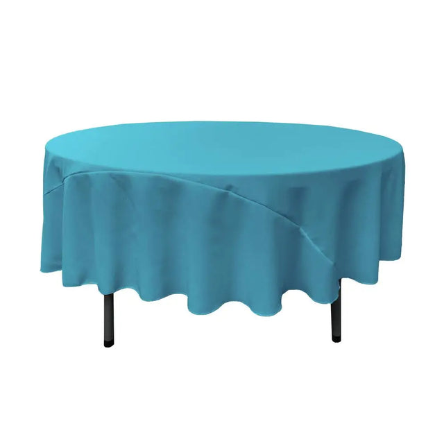 90″ Dark Turquoise Polyester Round Tablecloth