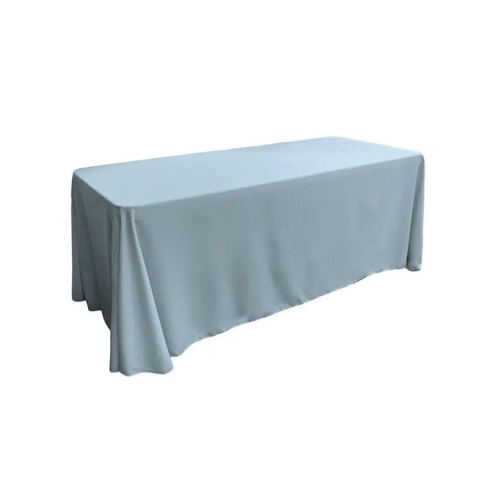 Light Blue 100% Polyester Rectangular Tablecloth 90″ x 156″