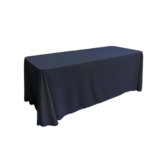 Navy Blue 100% Polyester Rectangular Tablecloth 90″ x 156″