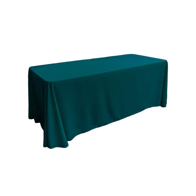 Dark Teal 100% Polyester Rectangular Tablecloth 90″ x 132″