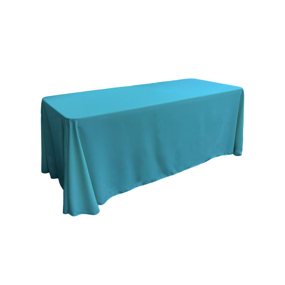 Dark Turquoise 100% Polyester Rectangular Tablecloth 90″ x 156″