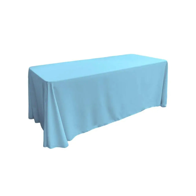 Light Turquoise 100% Polyester Rectangular Tablecloth 90″ x 156″