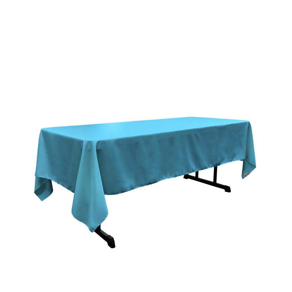 Dark Turquoise 100% Polyester Rectangular Tablecloth 60 x 108″