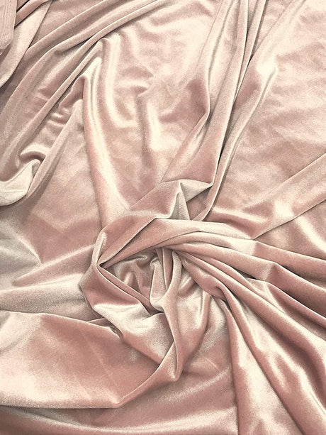 1 Yard Stretch Velvet Fabric Soft Silky 4 Way Stretch for Apparel Costumes 58/60 Inch Width