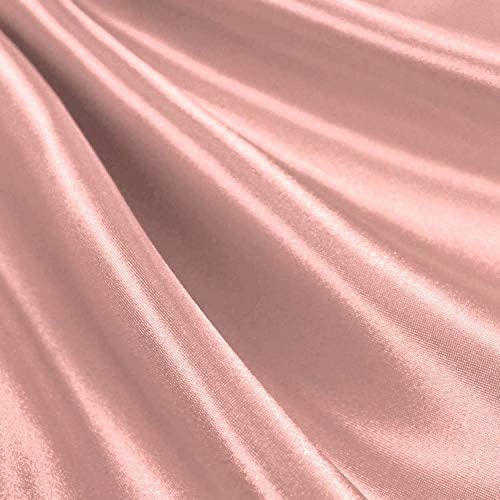 Blush Stretch Charmeuse Fabric - Blush, 60" Width