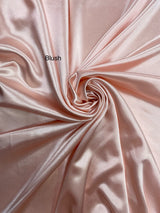 Crepe Satin Polyester Fabric - Blush, 58" Width (1 Yard)