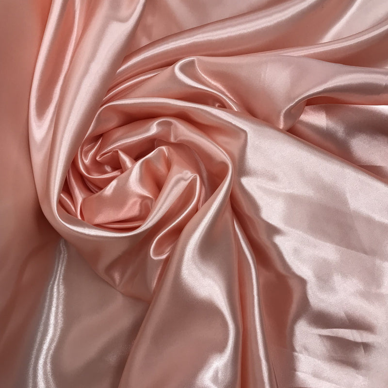 Blush Medium Satin Polyester Fabric - Blush, Satin, 58"-60" Wide