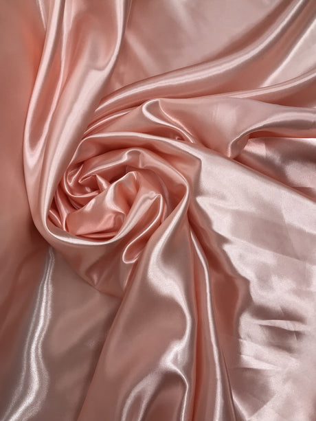 Blush Medium Satin Polyester Fabric - Blush, Satin, 58"-60" Wide