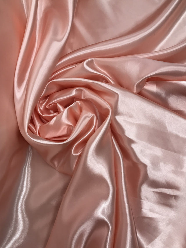 Blush Medium Satin Polyester Fabric - Blush, Satin, 58"-60" Wide