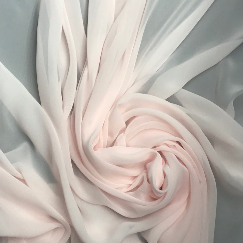 Blush Polyester Chiffon Fabric - Sheer, Blush, 59"-60" Width