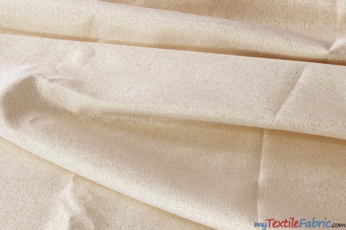 Starburst Metallic Jacquard Polyester Fabric - Metallic Veins, 58/60" Width, Multiple Colors (1 Yard)