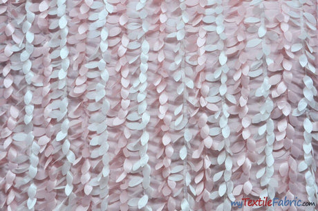 Leaf Taffeta Polyester Fabric - Leaf Applique, Solid, 57" Width (1 Yard)
