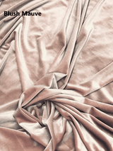 Blush Mauve Polyester Spandex Stretch Velvet Fabric - Soft Draping, Blush Mauve, 58"-60" Width