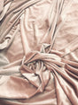 Blush Mauve Polyester Spandex Stretch Velvet Fabric - Soft Draping, Blush Mauve, 58"-60" Width