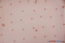 Very Soft Tulle With Pearls Polyester Fabric - Sheer Beaded Tulle, 52" Width (1 Yard)