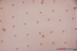 Very Soft Tulle With Pearls Polyester Fabric - Sheer Beaded Tulle, 52" Width (1 Yard)