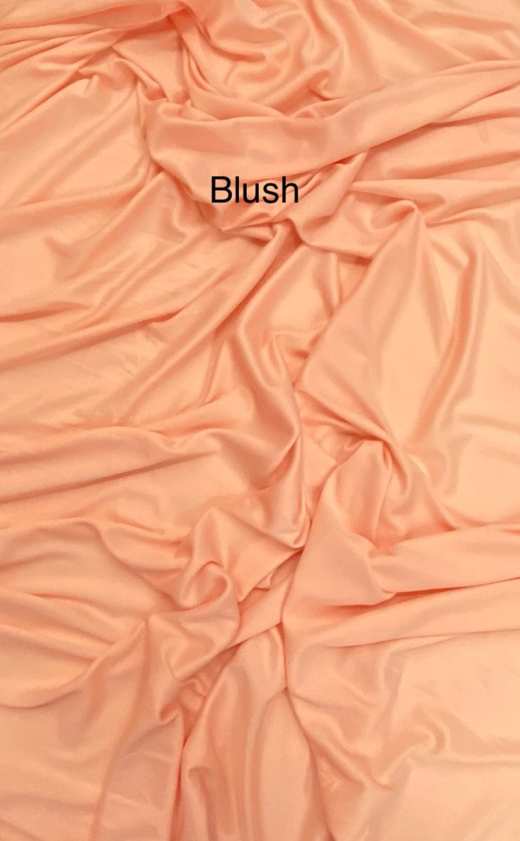 Stretch Lining Polyester Fabric - Blush, Matte Soft, 60" Width (1 Yard)