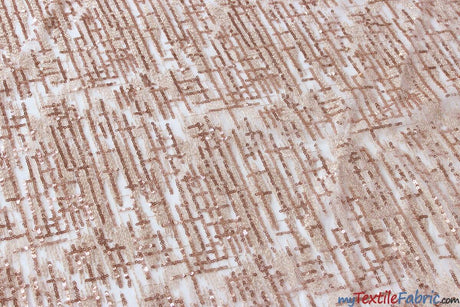 Everleigh Embroidery Polyester Lace Fabric - Sequins Hatch Cross, Multiple Colors, 52" Width (1 Yard)