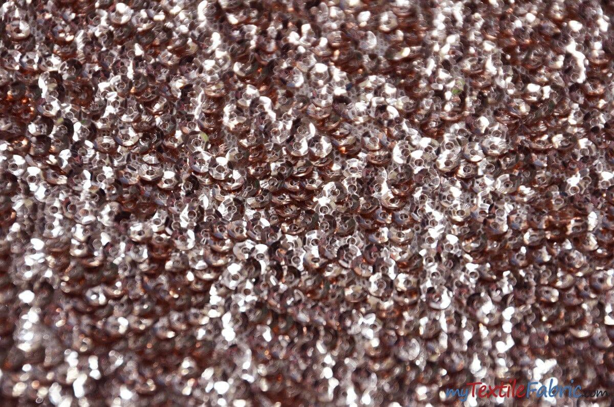 Gatsby Sequins Polyester Fabric - 6Mm Flat Sewn Sequins On Mesh, 52" Width, Multiple Colors (1 Yard)