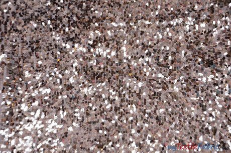 Tear Drop Sequins Polyester Fabric - Hanging Sequins On Mesh, Gold, Silver, Blush Pink, 50/52" Width (1 Yard)
