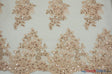 Camilla Embroidery Polyester Fabric - Flower Embroidery With Sequins, Sheer Bridal Lace, 52" Width (1 Yard)