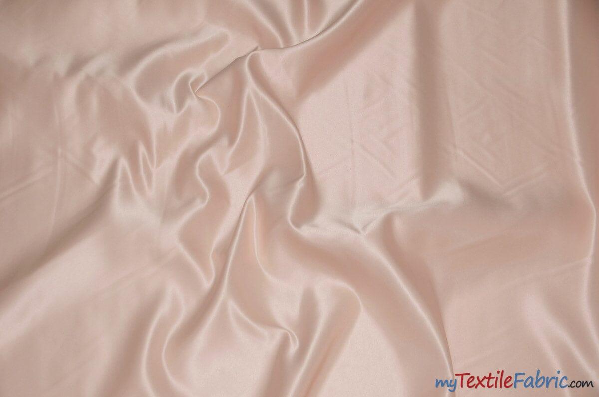 Stretch Matte Satin Peau De Soie Polyester Fabric - Solid, 58/60" Width (1 Yard)
