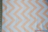 Chevron Lamour Satin Polyester Fabric - Chevron Print, 58/60" Width, Multiple Colors (1 Yard)